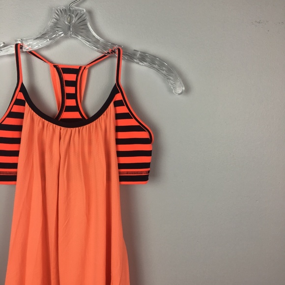 Lululemon no limits tank top orange and navy 6 - Picture 2 of 6